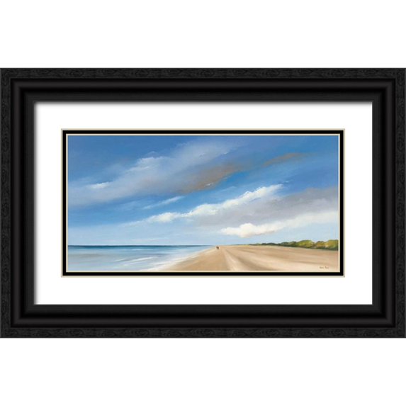 Paus, Hans 18x11 Black Ornate Wood Framed with Double Matting Museum Art Print Titled - Along the Sea I
