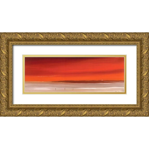 Paus, Hans 24x11 Gold Ornate Wood Framed with Double Matting Museum Art Print Titled - a place to meditate IV