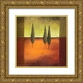 thumbnail image 1 of Paus, Hans 26x26 Gold Ornate Wood Framed with Double Matting Museum Art Print Titled - Trees IV, 1 of 4