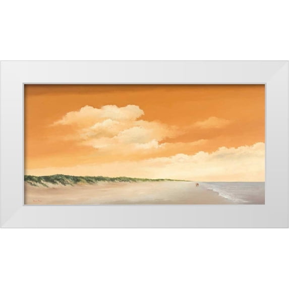 Paus, Hans 32x18 White Modern Wood Framed Museum Art Print Titled - Along the Sea II