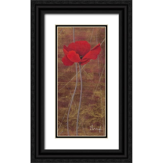 Paus, Hans 8x14 Black Ornate Wood Framed with Double Matting Museum Art Print Titled - Antique Red I