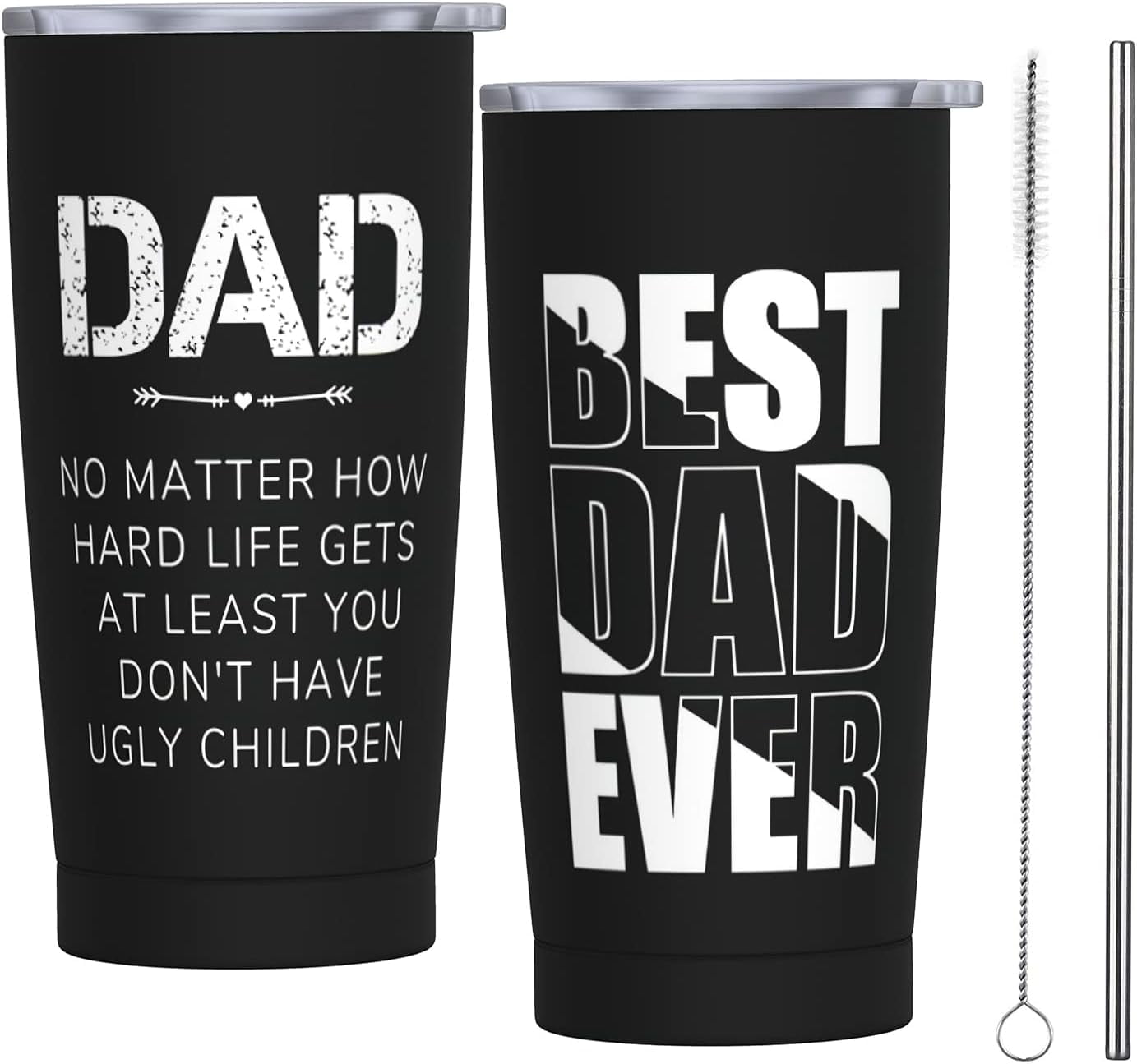 Pauseboll Best Dad Ever - Dad Tumbler from Daughter, 20oz Dad Papa ...