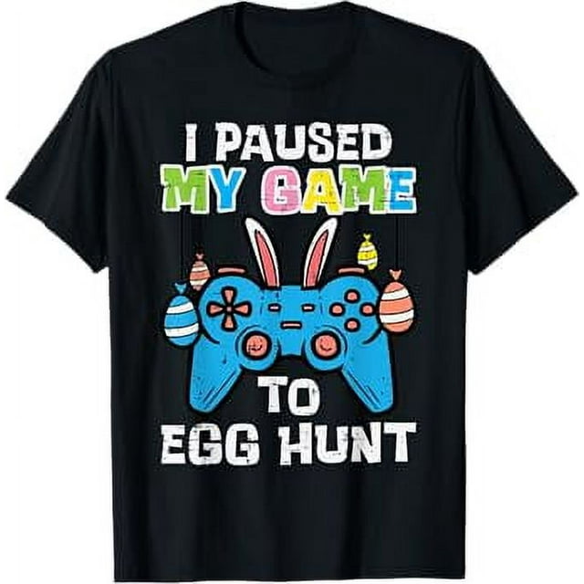 Paused My Game Egg Hunt Easter Gamer Boys Kid Men Youth Teen TShirt