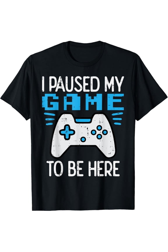 Paused My Game Gamer Controller Gaming Boys Kids Men Youth T-Shirt