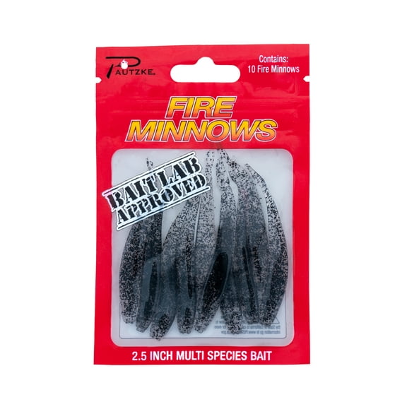 Pautzke Fire Minnows Black Shad Multi Species Durable Fishing Lure