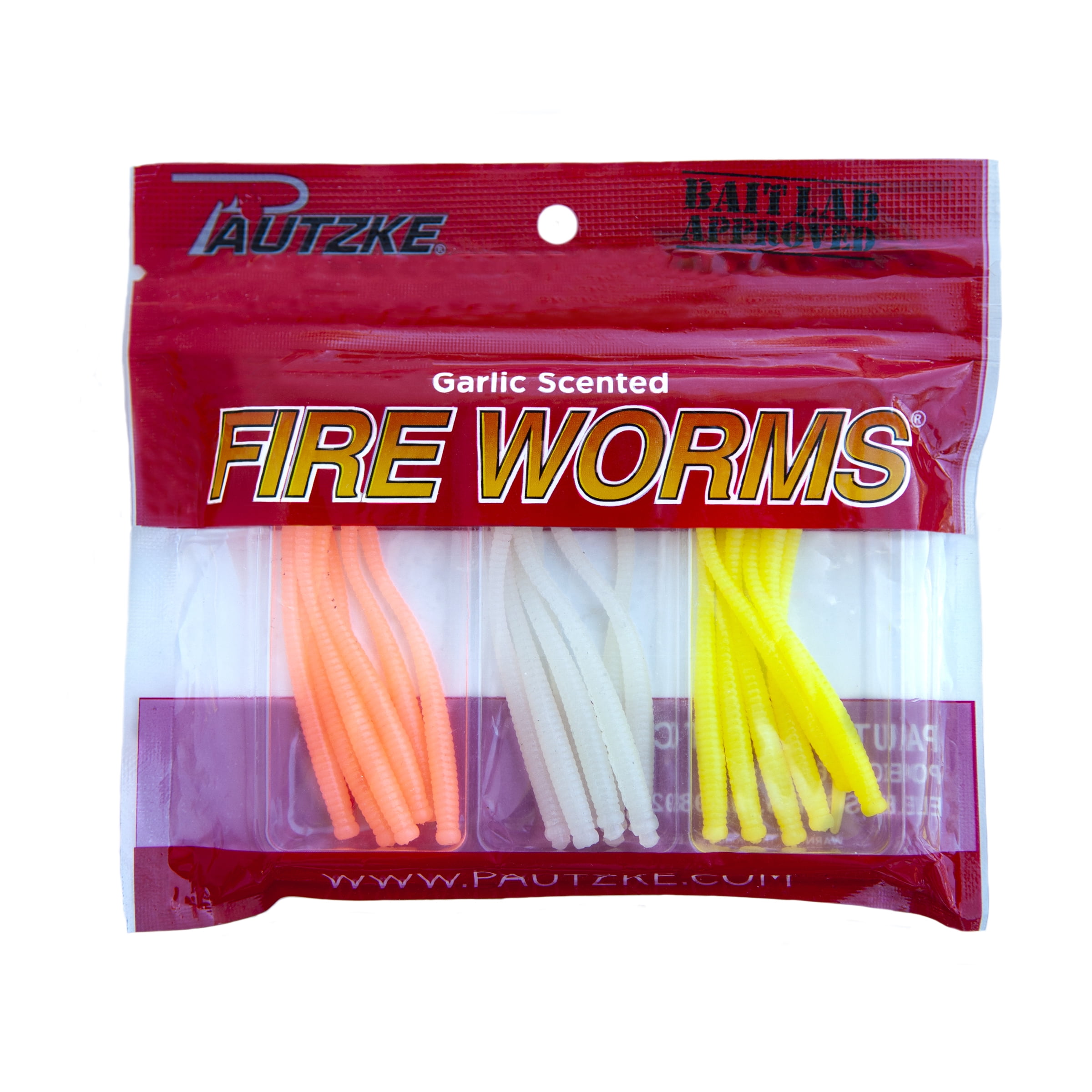 Pautzke Fire Worms Variety Pack - Peach, Yellow, Glow 