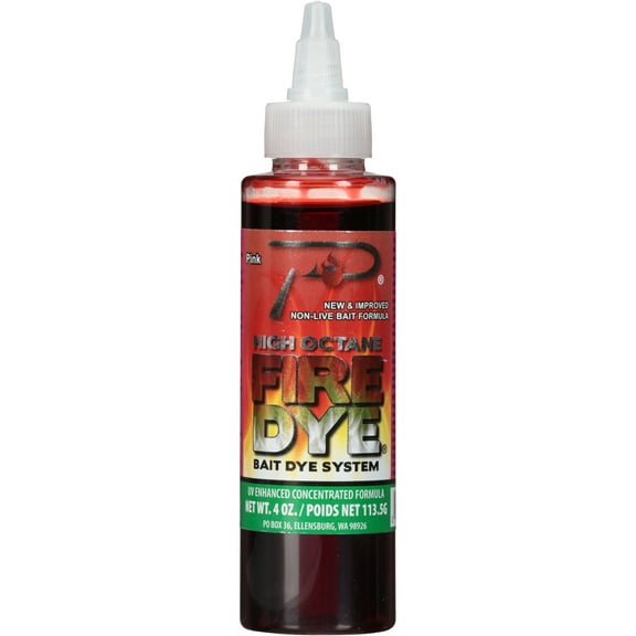 Pautzke Pink High Octane Fire Dye Bait Dye System 4 oz. Bottle