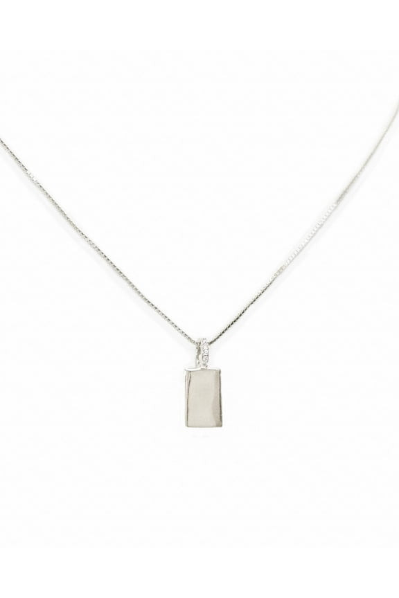 Pavé Bail Tag Necklace