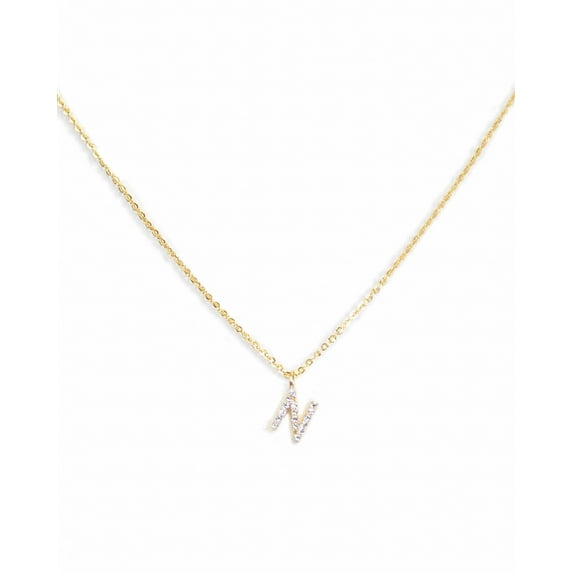 Pavé Initial Necklace - Gold