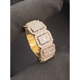 thumbnail image 1 of Pave 1.40 Cts Round Baguette Shape Diamonds Unisex Hip Hop Band Ring In Hallmark 14K Yellow Gold, 1 of 13