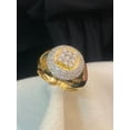thumbnail image 1 of Pave 1.45 Cts G/SI1 Round Brilliant Cut Diamonds Men's Engagement Ring Fine 14K Yellow Gold, 1 of 16