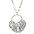 thumbnail image 1 of Pave Crystal Heart & Key Hole Necklace, 1 of 1