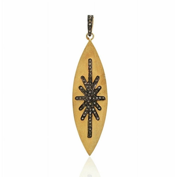 Pave Diamond Marquise Pendant 925 Sliver Fashion Diamond Jewelry For Valentines.