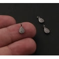 thumbnail image 1 of Pave Diamond Minimalist Pear Charm Pendant 925 Silver Diamond Charm Findings., 1 of 2