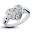 thumbnail image 1 of Pave Set Heart Shape Stackable Engagement Rings 1.9 Ct Diamond 14K White Gold Over, 1 of 2