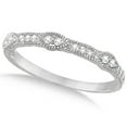 thumbnail image 1 of Pave Set Vintage Stacking Diamond Ring Band 14k White Gold (0.15ct), 1 of 3