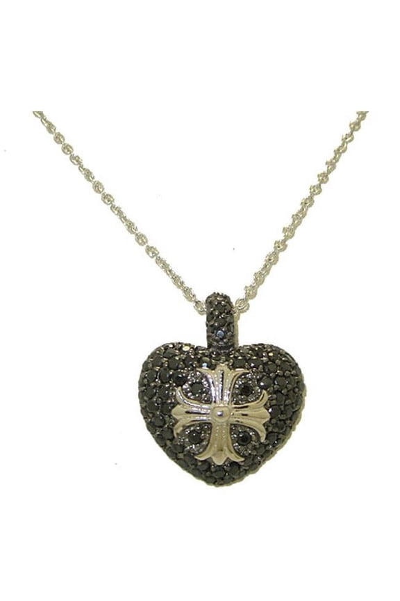 Pave Simulated Diamond Necklace adjustable chain