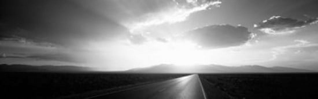 Paved road at sunset Death Valley National Park California USA Canvas Art - Panoramic Images (36 x 12)