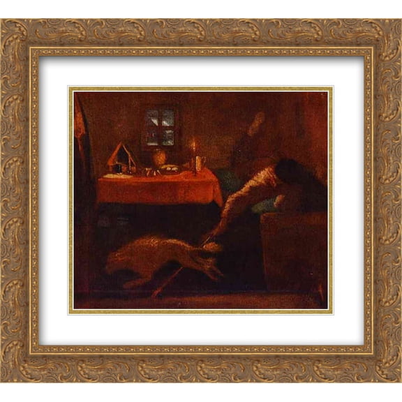 Pavel Fedotov 2x Matted 24x20 Gold Ornate Framed Art Print 'Encore, Encore'