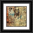 thumbnail image 1 of Pavel Filonov 2x Matted 20x20 Black Ornate Framed Art Print 'Untitled (Heads, a Boot, a Fish)', 1 of 2