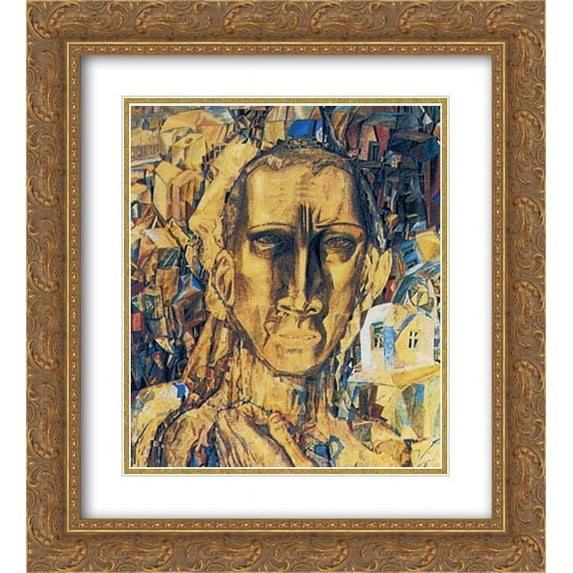 Pavel Filonov 2x Matted 20x24 Gold Ornate Framed Art Print 'Defeater of the City'