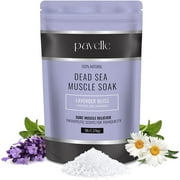 Pavelle Dead Sea Muscle Soak Bath Salts for Body Pain Relief - Lavender Bliss