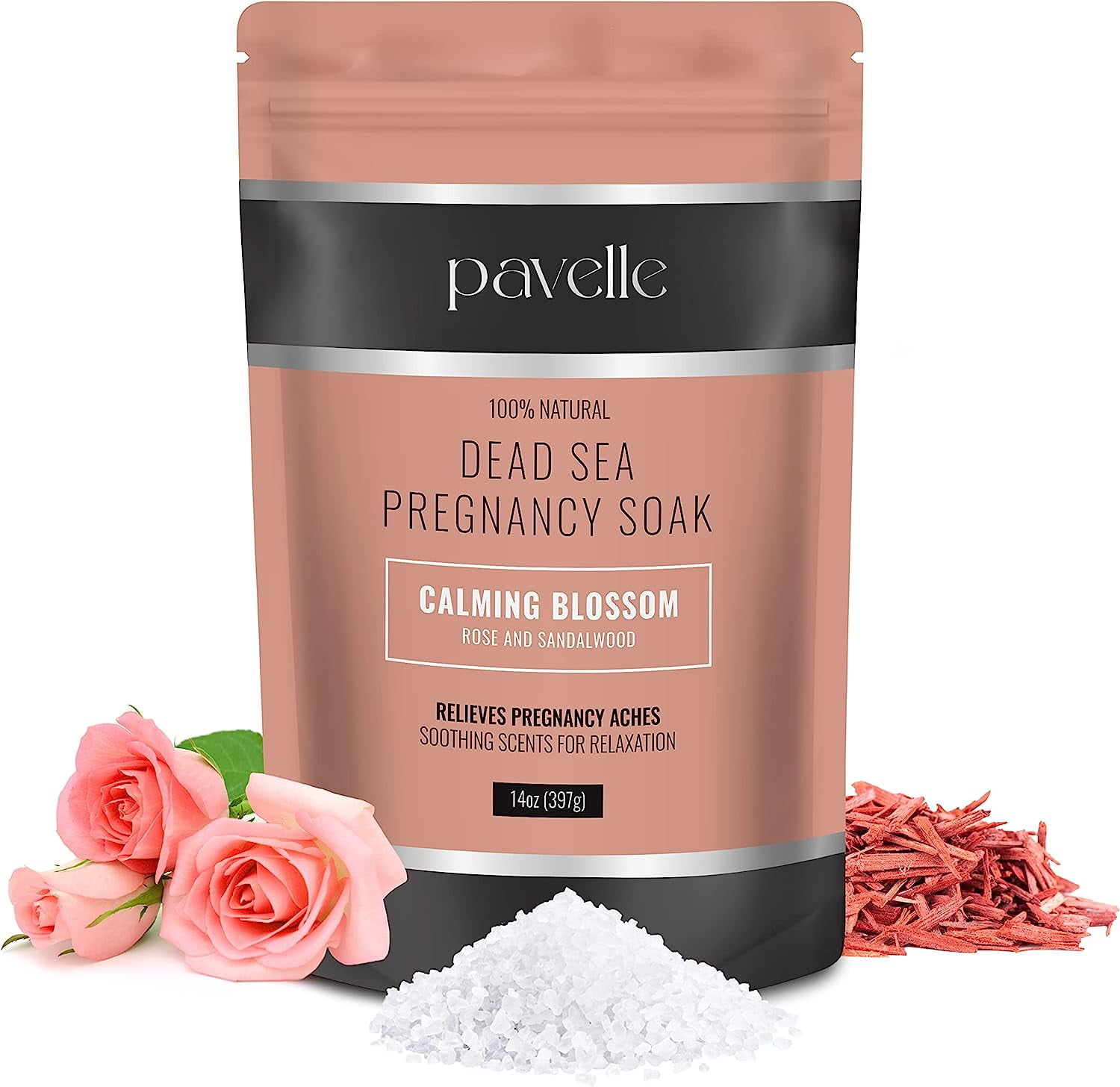 Pavelle Dead Sea Pregnancy Magnesium Flakes Salt Bath Soak Calming