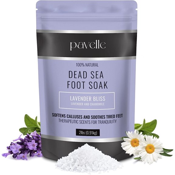 Pavelle Foot Soak Bath Salts, Dead Sea Salt Spa for Tired feet - Lavender Bliss