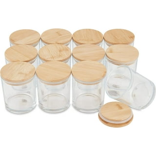 Empty Glass Candle Jar Glass Containers with Lids DIY Candle Cups for  Making Candles 