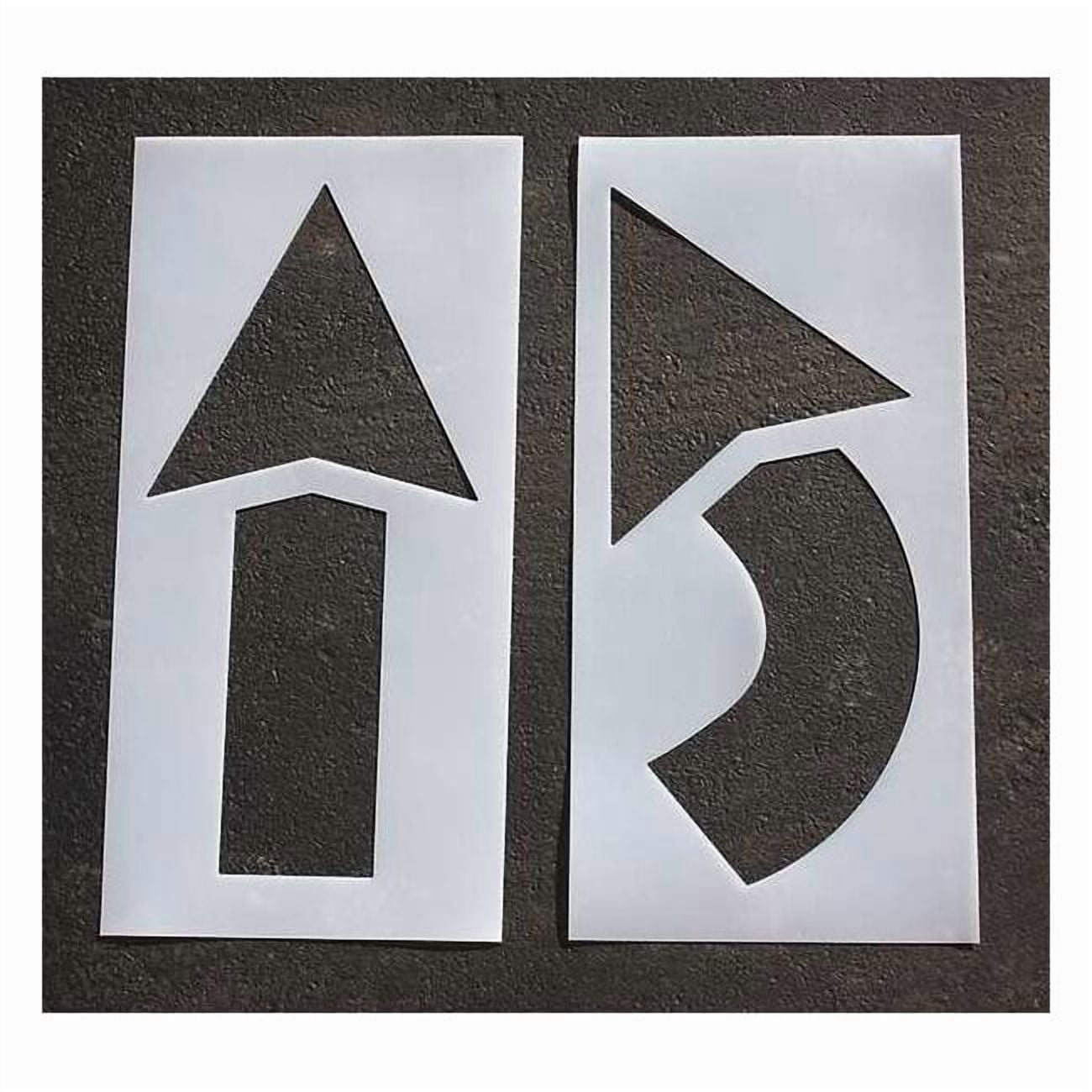 Kitcheb Font Pavement Stencil, Symbol, Arrow, 42 in Character Height, Not Applicable ...