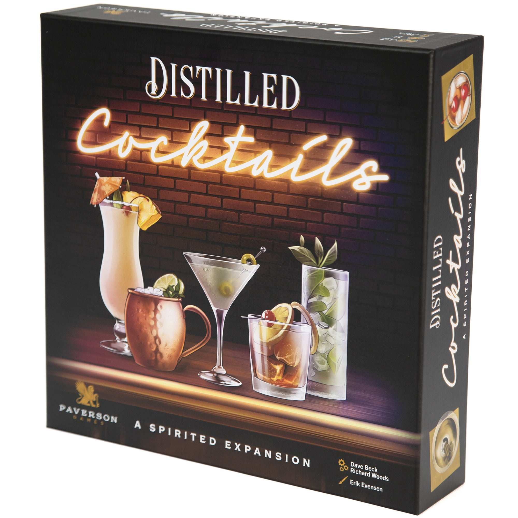 Paverson Games: Distilled: Cocktails - Expansion, A Spirited Strategy Board Game, Craft Drinks w/ New Upgrades, High-Thematic, Ages 14+, 1-5 Players