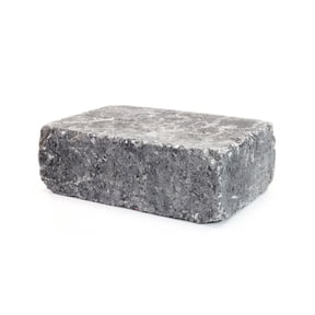 Pavestone 10.5" Rumblestone Large Granite Blend (Charcoal/Grey) Concrete Retaining Wall