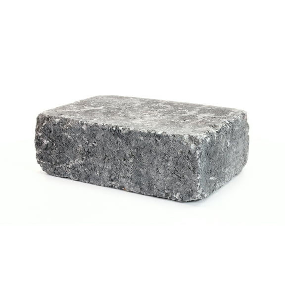 Pavestone 10.5" Rumblestone Large Granite Blend (Charcoal/Grey) Concrete Retaining Wall