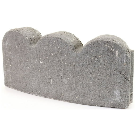 Pavestone 12" Curved Scallop Pewter (Grey) Concrete Edger