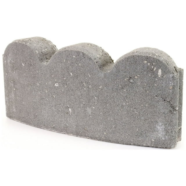 Pavestone 12" Curved Scallop Pewter (Grey) Concrete Edger