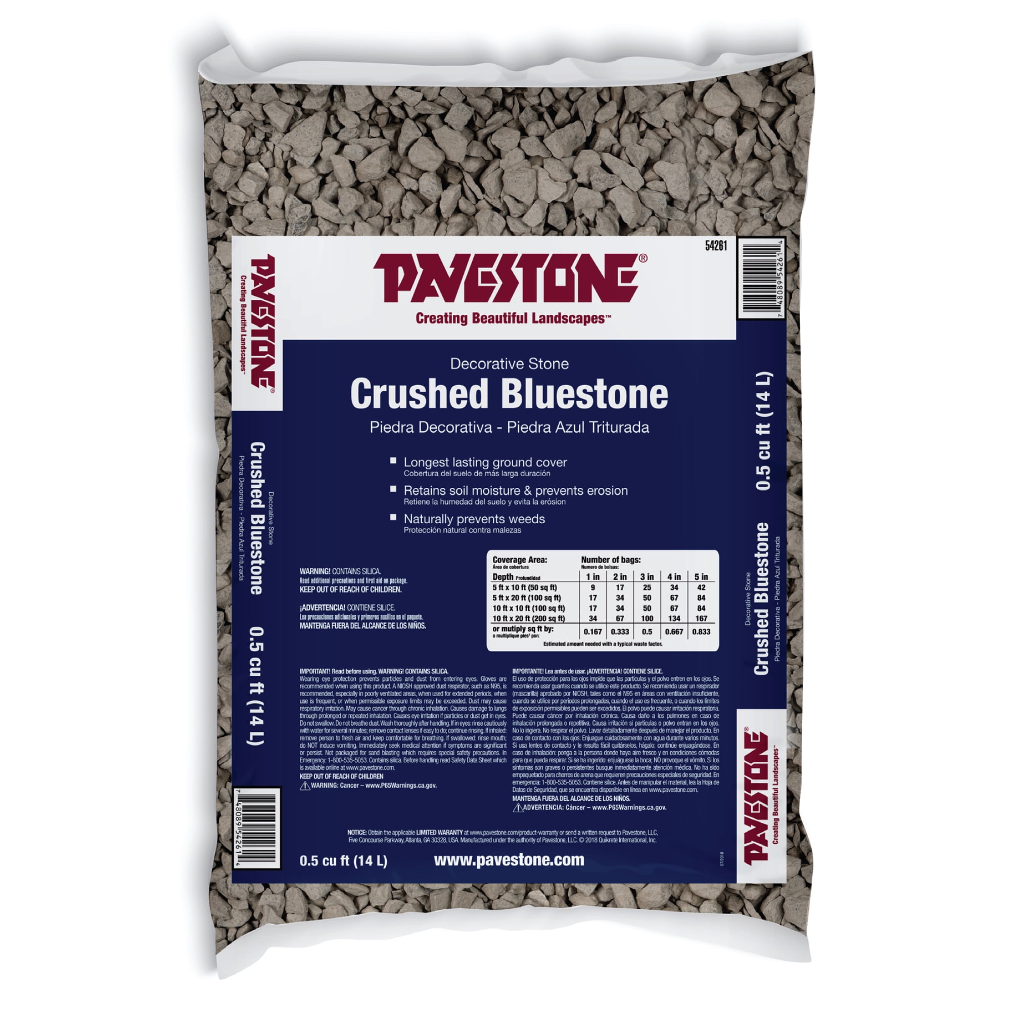 Pavestone .5 Cu ft. Bagged Crushed Bluestone Decorative Rock