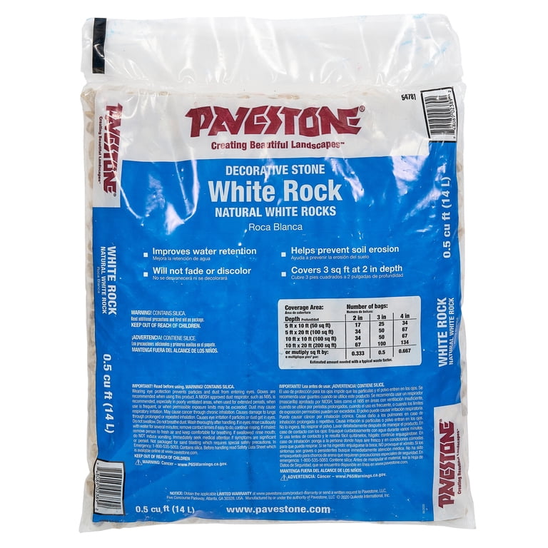 Pavestone .5 Cubic Feet Bagged White Decorative Rock - Walmart.com