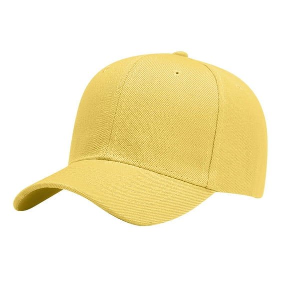Pavied Baseball Cap Gorras Para Hombres Originales Embroidered Baseball Caps Sun Baseball Caps Running Workout And Outdoor Activities Snapback Hats for Men Running Hat Yellow One Size