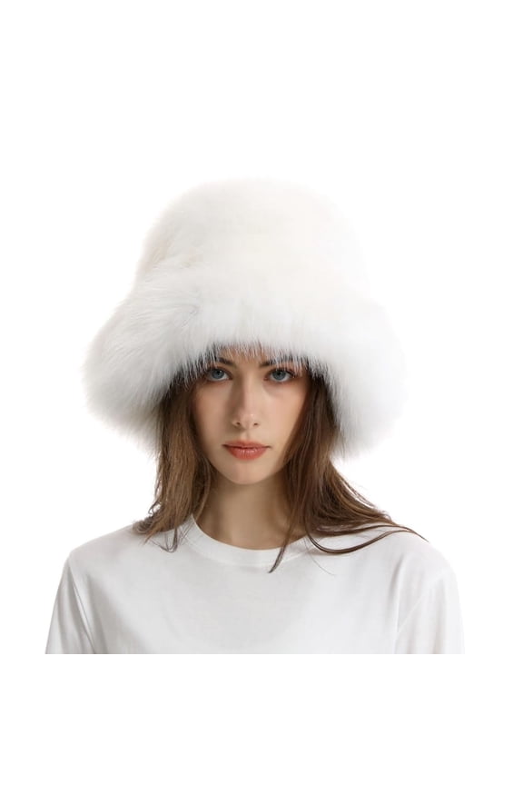 Baseball Cap,Wide Brim Hats,Fuzzy Bucket Hat Fashion Warm Winter Hat Fluffy Furry Plush Faux Hats Fishing Hat Bucket Hats For Women 2024,Beanie,Skull Caps Clearance Sale!