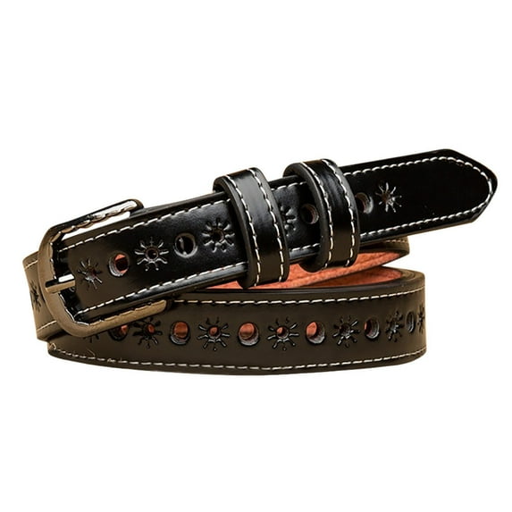 Pavied Belts for Women Studded Belt Fashion Ladies Men Leather Belts Jeans Belt Hollow Lesisure Belts Wide Belts Clearance Sales Black One Size
