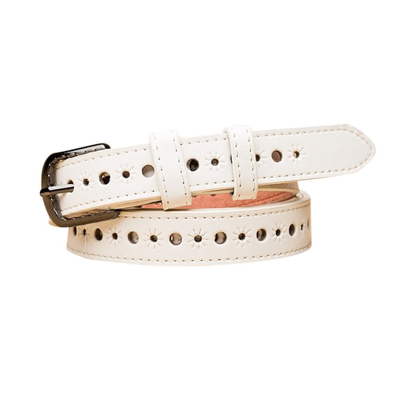 Pavied Belts for Women Studded Belt Fashion Ladies Men Leather Belts Jeans Belt Hollow Lesisure Belts Wide Belts Clearance Sales White One Size