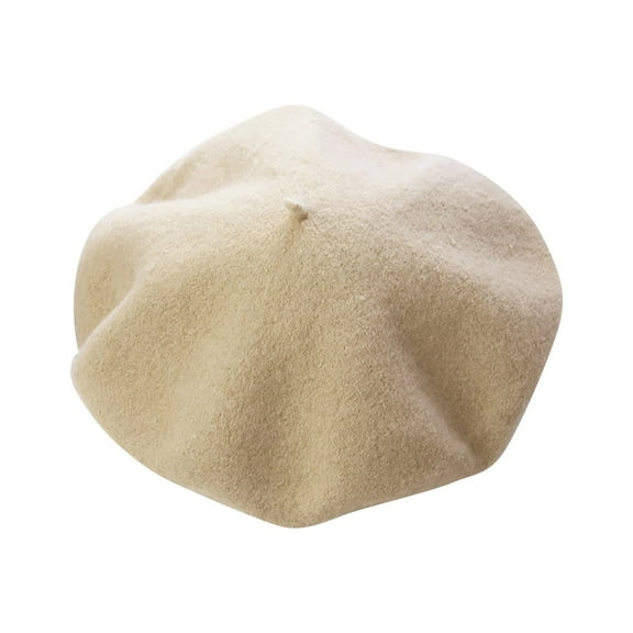 Pavied Beret Hats Newsboy Hats Women's Autumn And Winter Fashion New Casual Wool Knitted Beret Flat Cap Clearance Sales Beige One Size