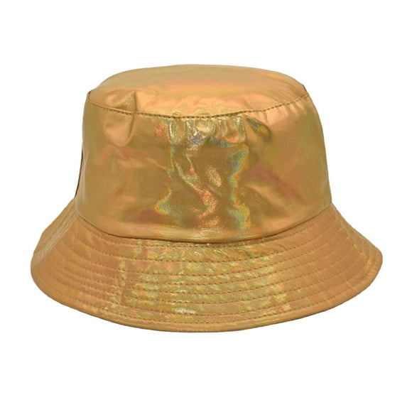 Pavied Bucket Hats Sun Hats Stage Hat Female Color Reflective Fisherman Hat Male Personality Bright Visor Hat Dazzling Color Visor Hip Hop Hat Visor Hats Hats for Men H M