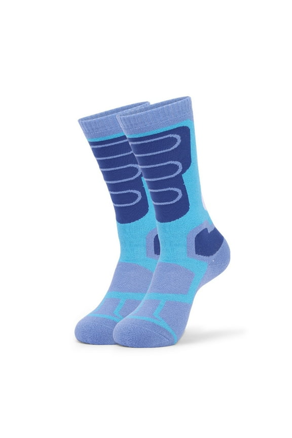 Crew Socks Running SocksSki Socks Kids Winter Thermal Snow Socks Skiing Snowboarding Skating Socks For Boys Girls Youth Cotton Socks Blue S