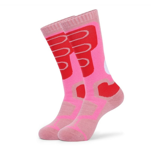 Pavied Crew Socks Running SocksSki Socks Kids Winter Thermal Snow Socks Skiing Snowboarding Skating Socks For Boys Girls Youth Cotton Socks Pink S