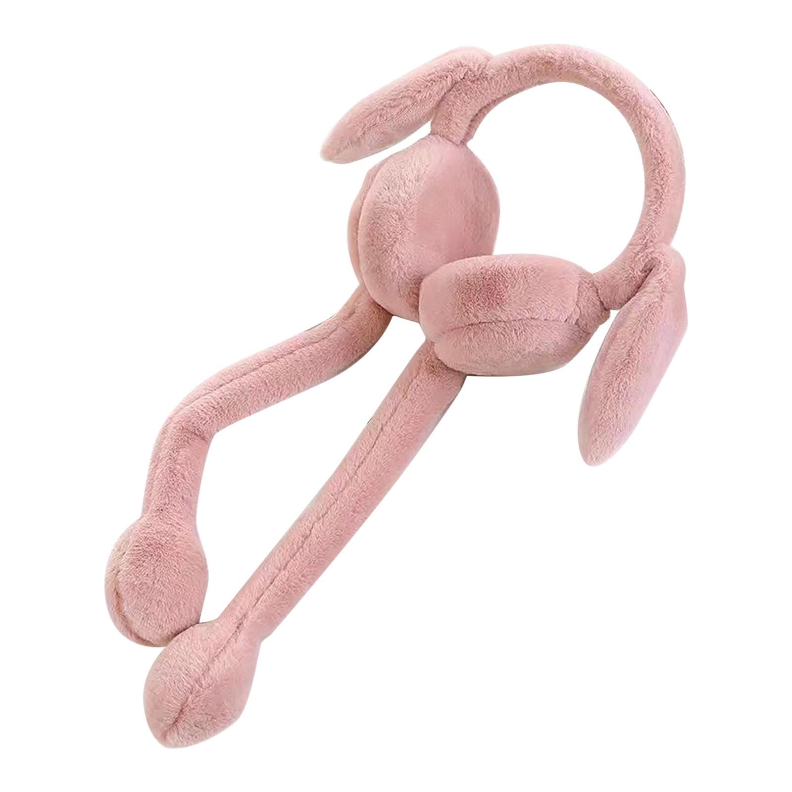 Pavied Earmuffs,Unisex Ear Moving Bunny Ear Cute Rabbit Warmers