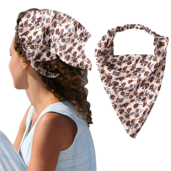 Pavied Head Scarf Headbands for Women Floral Hair Bandanas Head Kerchief Women Bandana Print Hair Scarf Triangle Hair Kerchief With Ties Hair Bands for Women'S Hair Bandanas for Women A One Size