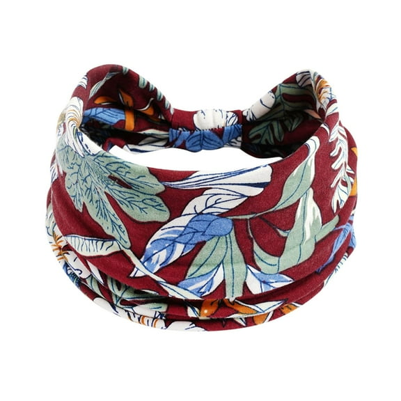 Pavied Headbands for Women Head Scarf Women Elastic Headband Hair Headband Ladies Yoga Hijab Exercise Wicking Headband Elastic Non Slip Headband Turban Bandanas for Women Wine One Size