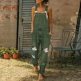 thumbnail image 1 of Pavied Jumpsuits for Women,Rompers for Women,Women's Casual Vintage Overalls Loose Straight Denim Bib Overall Jean Pants,Denim Romper,Overalls for Women,One Piece Jumpsuits,Outfits for Women,Green M, 1 of 5