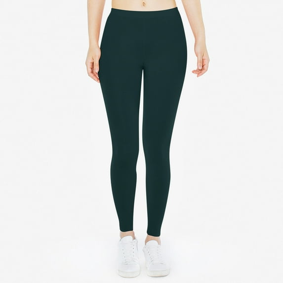 Pavied Leggings for Women,Yoga Pants Women,Women Low Waisted Opaque Soft Yoga Waisted Slim Pants Solid Length Pants,Petite Pants,Workout Leggings,clearance items! Green M